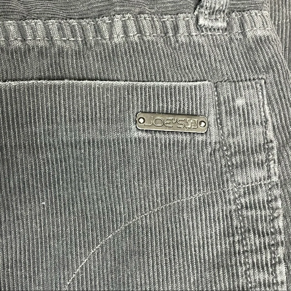 Joe's Jeans Classic Fit Corduroy Distressed Black Pants Size 32x30